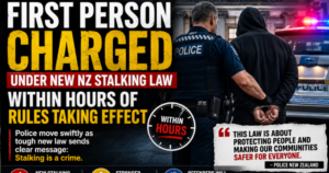 First person charged under new NZ Stalking Law within hours of rules taking effect